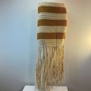 Le Lis Women's Knit Fringe Skirt - Size Medium - NWT